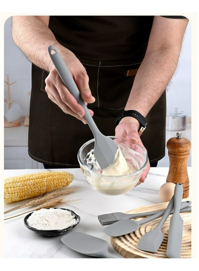 مجموعة من 6 قطع من الملاعق السيليكونية المقاومة للحرارة وغير اللاصقة والمناسبة للاستخدام الغذائي، مخصصة للطهي والخبز والخلط وأدوات الخبز - Image 5