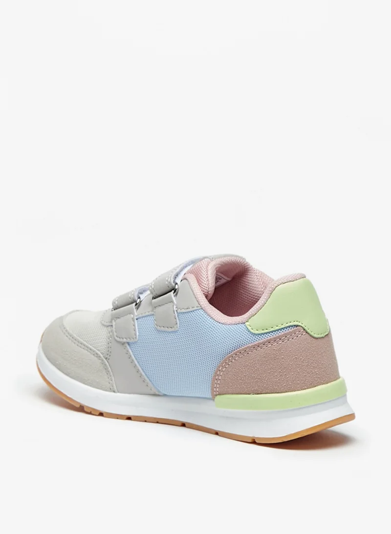 Flora Bella By Shoexpress Girls Colourblock Casual Sneakers With Hook And Loop Closure By Shoexpress