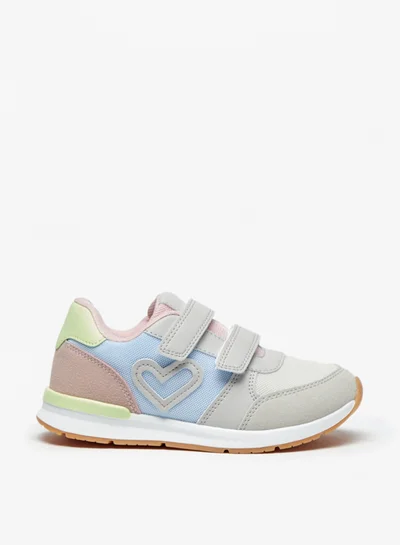 Flora Bella By Shoexpress Girls Colourblock Casual Sneakers With Hook And Loop Closure By Shoexpress