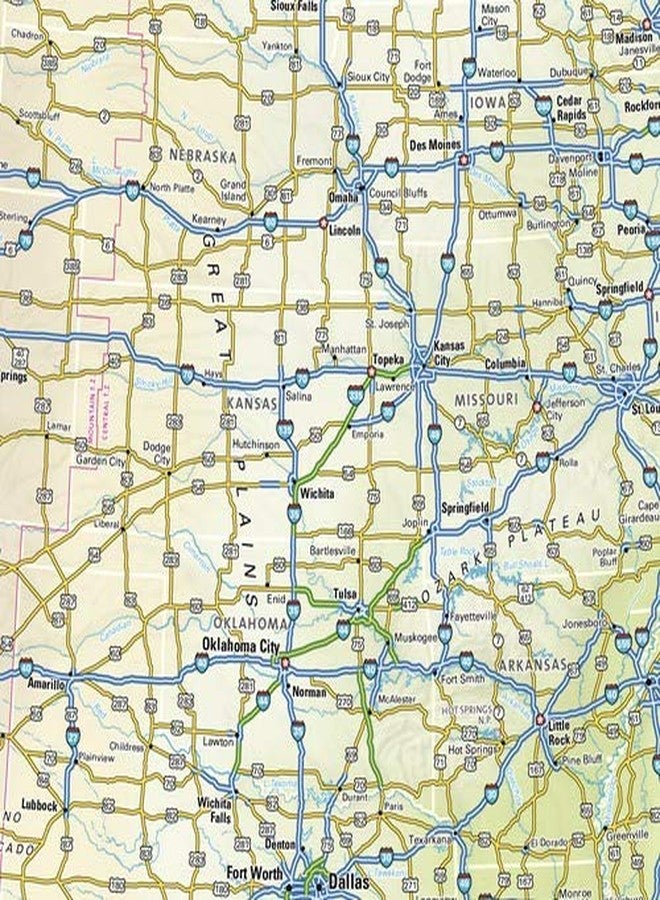 Globe Turner USA Interstate Highways Wall Map - 22.75" x 15.5" Matte Plastic - Image 2