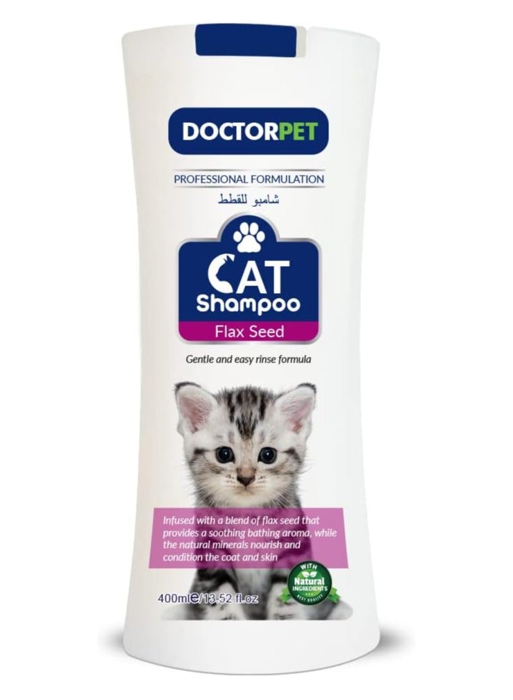 DoctorPet Flax Seed Cat Shampoo 400ml - Image 1