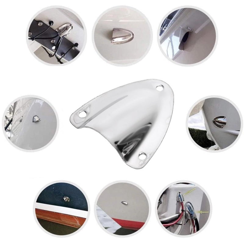 316 Stainless Steel Marine Clampshell Vent Cover 10 Pack 1 77x1 57 Inch For Boat Cable Protection - Image 4