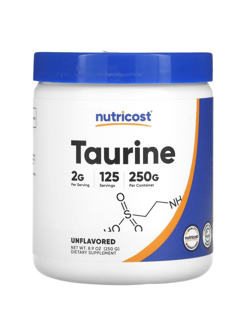 Nutricost Taurine, Unflavored, 8.9 oz (250 g)