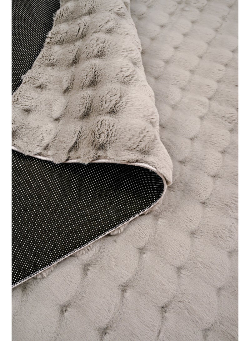 Home auraa Carpet Rug Anti-Slip – Size 200 x 300 cm – 6.56x9.84 ft | Pebble Shaggy Design - Grey Color | Ideal Carpet for Living Room, Bedroom, Office, Hallway or Balcony - Image 5