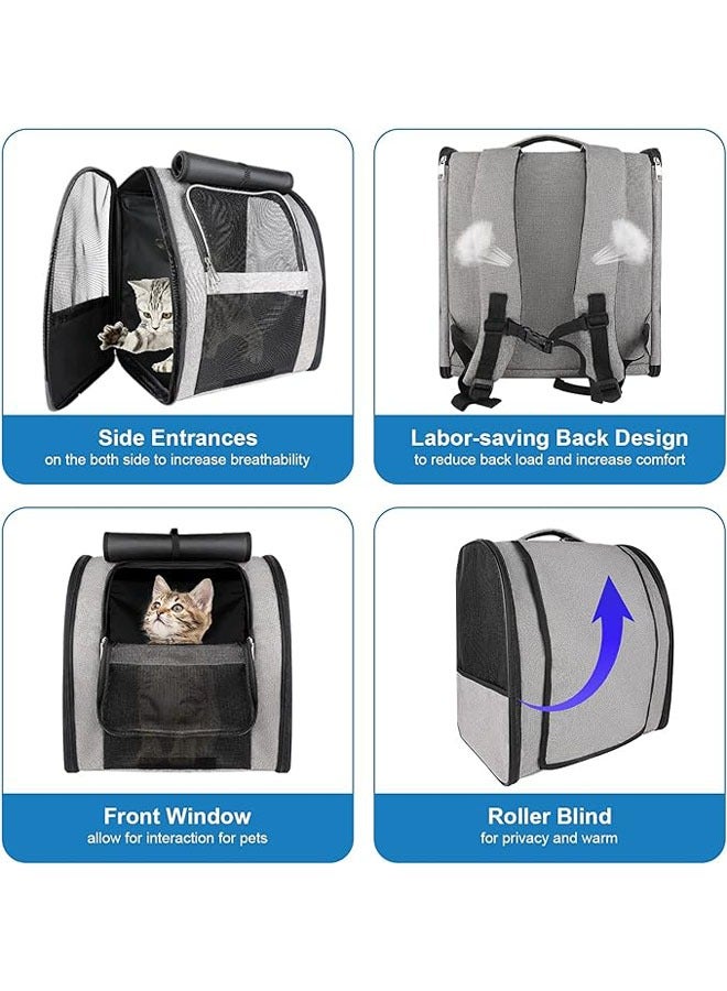 Generic Pet harness backpack for cats and dogs, foldable cat harness for big cats, small dog harness ventilated design for puppies, rabbits, small pet travel, hiking and outdoor use up to 22 lbs  - Image 3