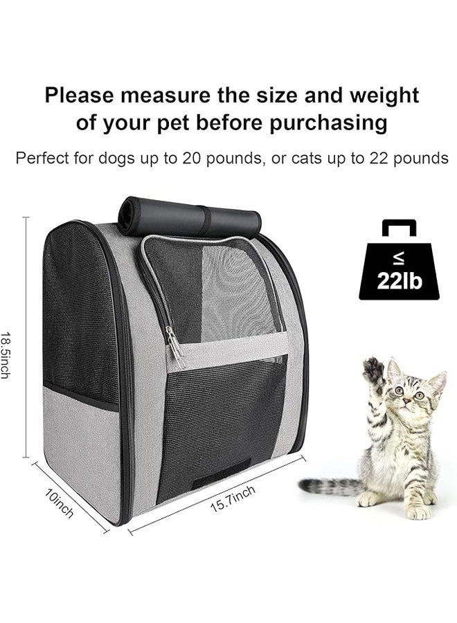 Generic Pet harness backpack for cats and dogs, foldable cat harness for big cats, small dog harness ventilated design for puppies, rabbits, small pet travel, hiking and outdoor use up to 22 lbs  - Image 2