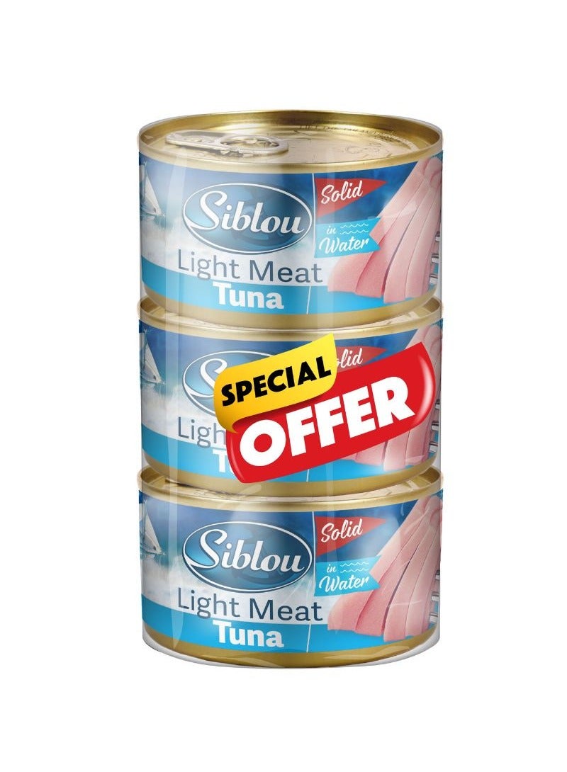 Siblou Light Tuna In Water 3 x 160g - Image 1