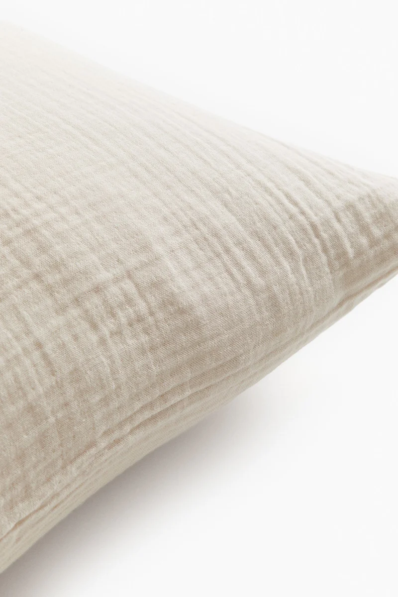 اتش اند ام غطاء وسادة من قطن الموسلين