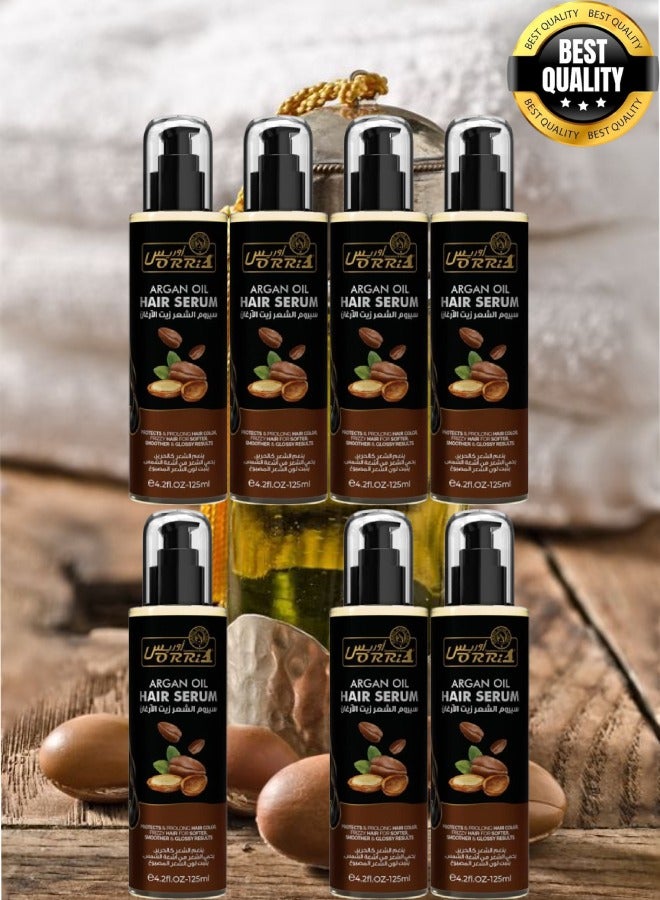 Orris 7 Pieces Hair Serum Argan Oil Protects And Prolong Hair Color  And Frizzy Hair For Softer And Smoother And Glossy Results 125ML - Image 1