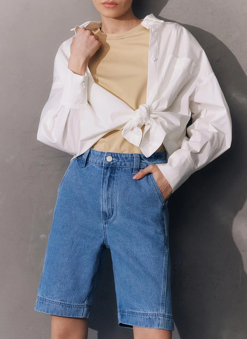 Lichi Loose denim shorts
