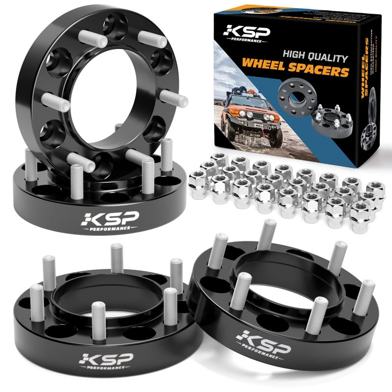 KSP 125 Wheel Spacers for Tacoma 6 Lug Wheel4pcs 6x55 Hubcentric Spacer fit for 4runner Tundra Fj Cruiser Sequoia32mm Forged Spacer with 12x15 Stud 106mm Center Bore6x1397 Aluminum Tire Spacer