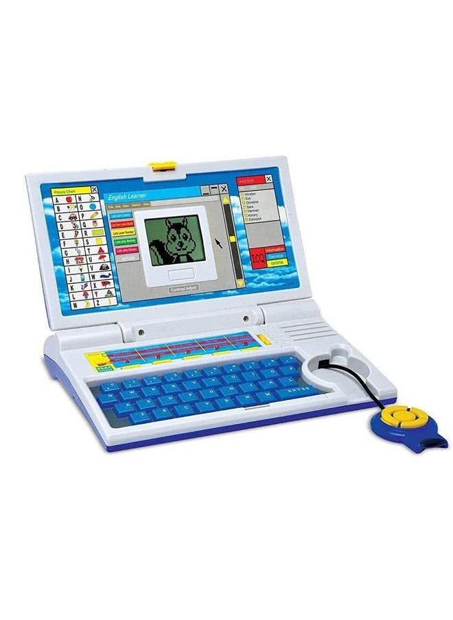 DMG TECH - Kids Laptop Computer Toy with Mouse, English Learner  Early Educational,Fun Learning Machine, Learn Letter, Words, Games, Mathematics, Music, Logic, Memory Tool - Image 1