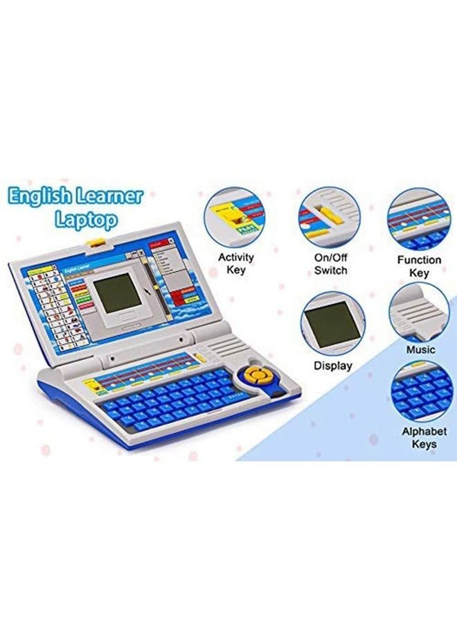 DMG TECH - Kids Laptop Computer Toy with Mouse, English Learner  Early Educational,Fun Learning Machine, Learn Letter, Words, Games, Mathematics, Music, Logic, Memory Tool - Image 1