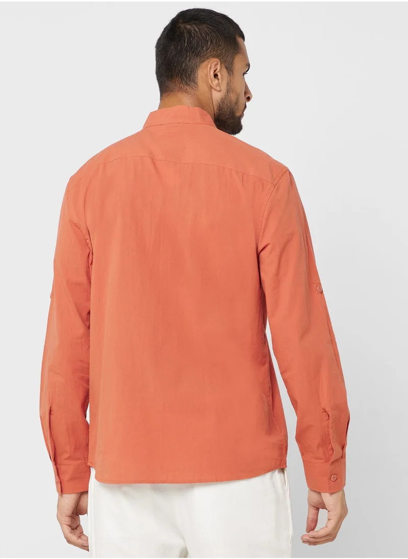 روبرت وود Grandad Collar Shirt