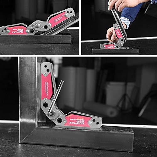 Hongzer Adjustable Angle Welding Magnets with Wrench, 20-200 Degree Adjustable Angles Welding Magnetic Welding Clamp Holder, Welding Equipment - Image 4