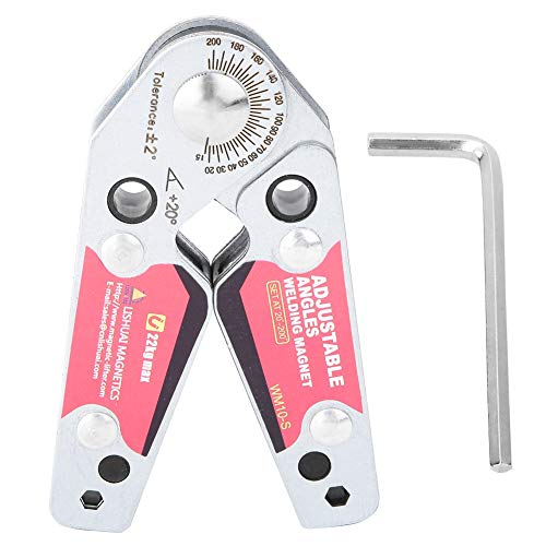 Hongzer Adjustable Angle Welding Magnets with Wrench, 20-200 Degree Adjustable Angles Welding Magnetic Welding Clamp Holder, Welding Equipment - Image 1