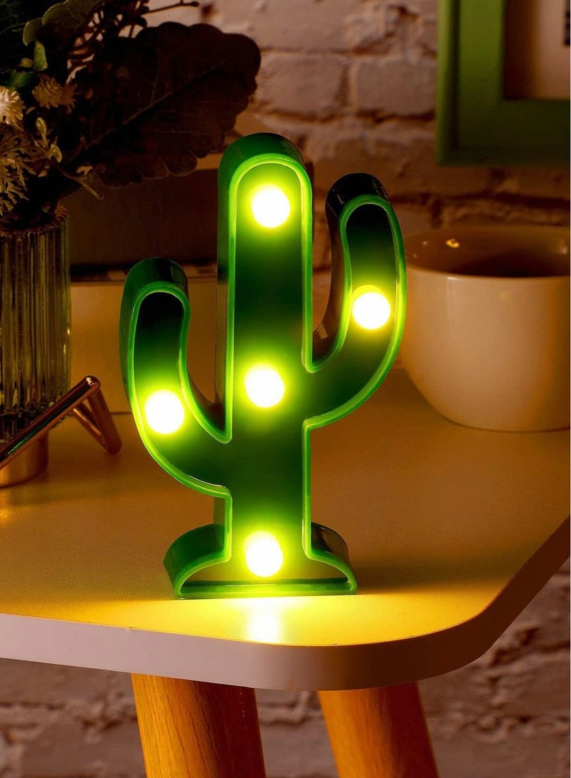 Captaintech LED Cactus Light, 2 Pcs LED Night Light, Cute Table Night Lamp Cactus Decorations - Image 2