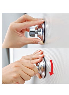 EVERLOC Everloc General Purpose Holder, No Drilling, No Screws, No Glue, No Adhesive Vacuum Suction Wall Mounted Chrome, for Stationery, Toothpaste, Spoons, for Bathroom and Kitchen, Easy Install, EVL-10209  - Image 4