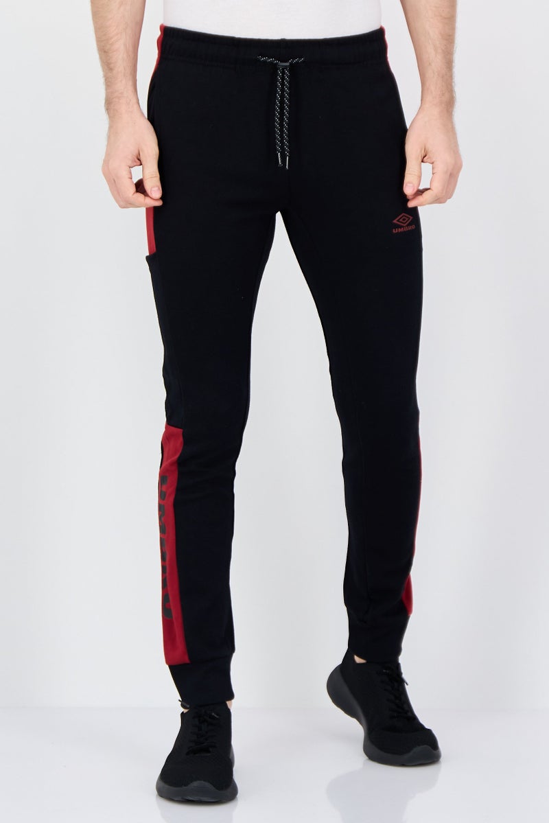 umbro سروال جري رياضي للرجال، مناسب، خارجي، أسود - Image 1