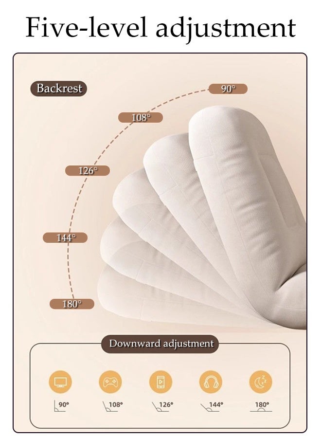 Spides Folding Floor Chair Convertible Flip Floor Lazy Sofa Multi-functional Upholstered Couch Bed with 5 Adjustable Position Indoor Comfy Foam Chaise Lounge Couch Bed for Living Room Bedroom Apartment Small Space - Image 3