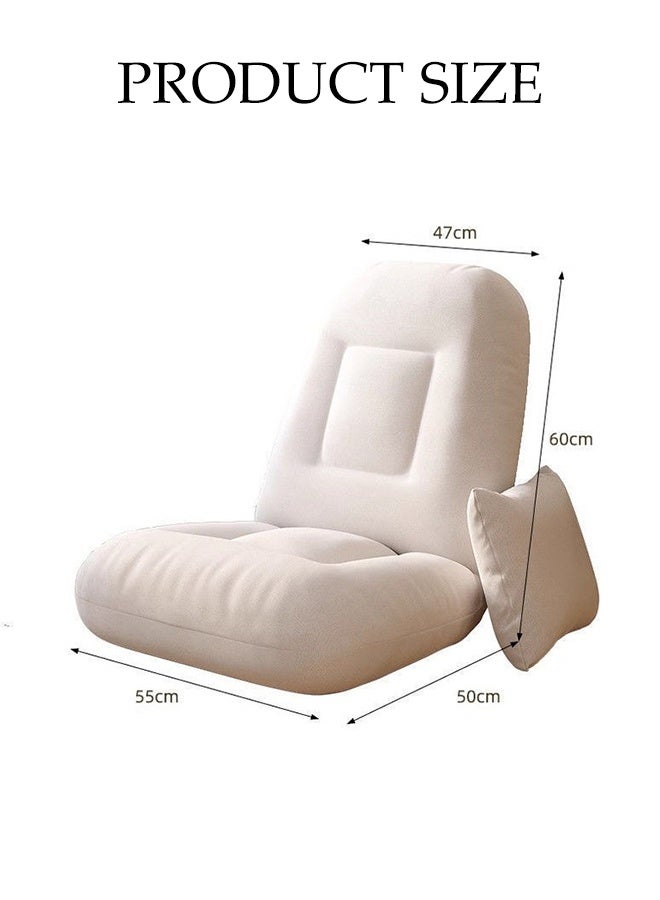 Spides Folding Floor Chair Convertible Flip Floor Lazy Sofa Multi-functional Upholstered Couch Bed with 5 Adjustable Position Indoor Comfy Foam Chaise Lounge Couch Bed for Living Room Bedroom Apartment Small Space - Image 4