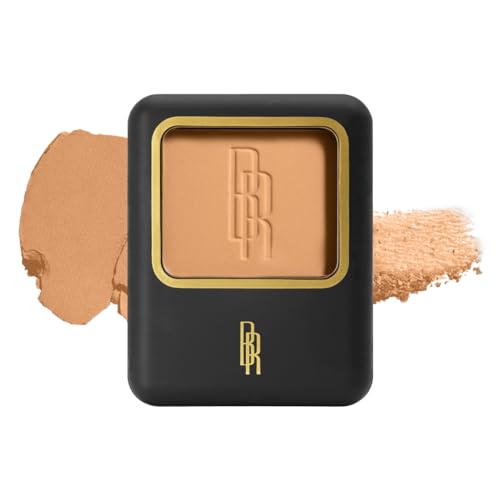 Black Radiance Black Radiance Pressed Powder Buildable  Blendable Matte Finish Shine Control Compact with Mirror  Applicator CrueltyFree  Vegan  Biscotti