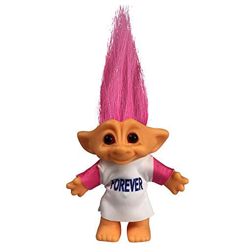 Yintlilocn Vintage Troll Dolls Chromatic Adorable for Collections School Project Arts and Crafts Party Favors 75 Tall Pink HairsInclude The Length of Hair - Image 1