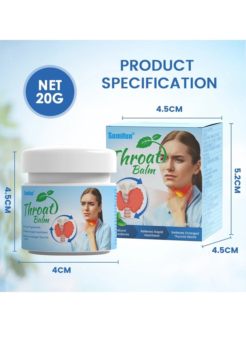 Sumifun - Thyroid Gland Bone Pain Cream, Fast Acting Thyroid Nodule Health Care Ointment, Sore Throat Goiter Pain Relief Medical Plaster, Throat Balm For Swollen Throat, Sore Throat, Goiter, And Itchy Throat - Image 1