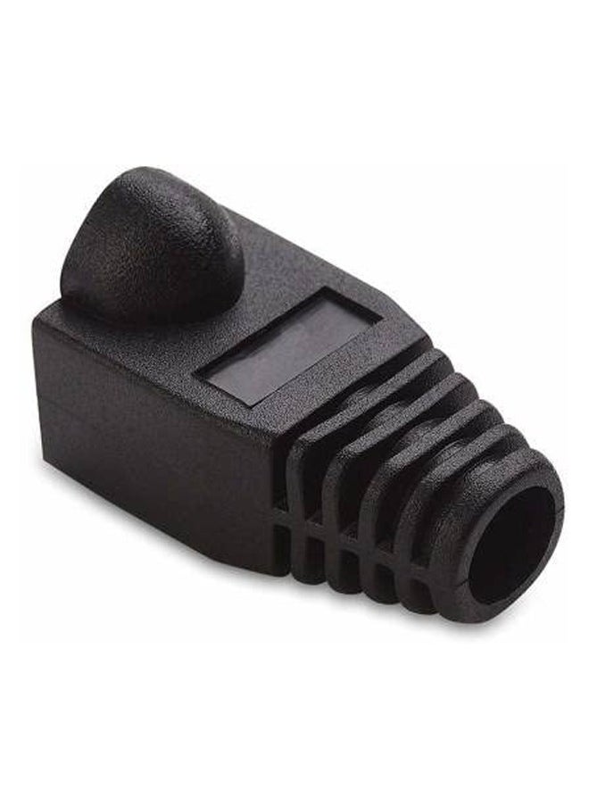 Taimi RJ45 Cable Connector Boots Soft Plastic Ethernet Strain Relief Boots CAT5 CAT5E CAT6 CAT6E 50PCS - Black  - Image 2