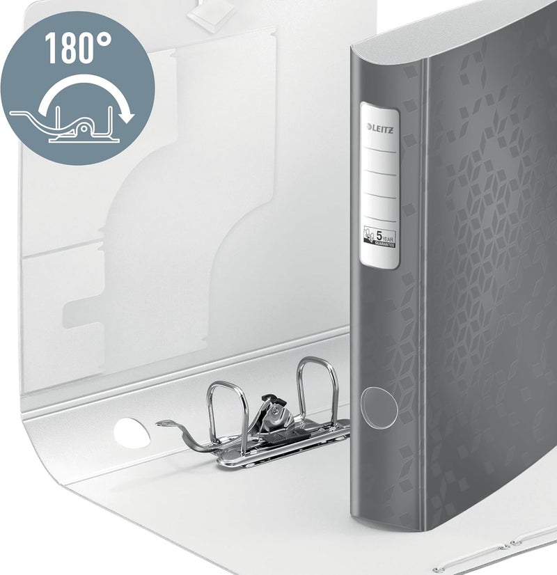 LEITZ Wow Pp 180° Active Lever Arch File 65Mm Pink - Image 3