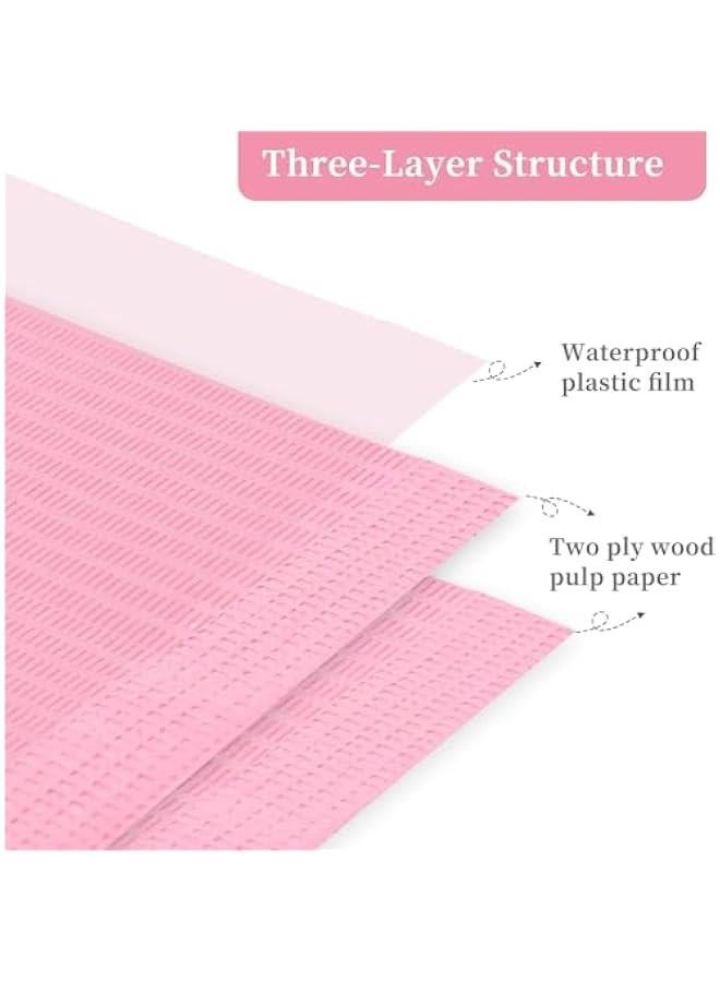 MIXDE 125Pcs Disposable Nail Art Table Mat, Waterproof Nail Tips Art Table Towels Mat, Nail Art Mat Paper Sheet, Nail Tips Art Waterproof Pad for Salon (Pink)  - Image 4