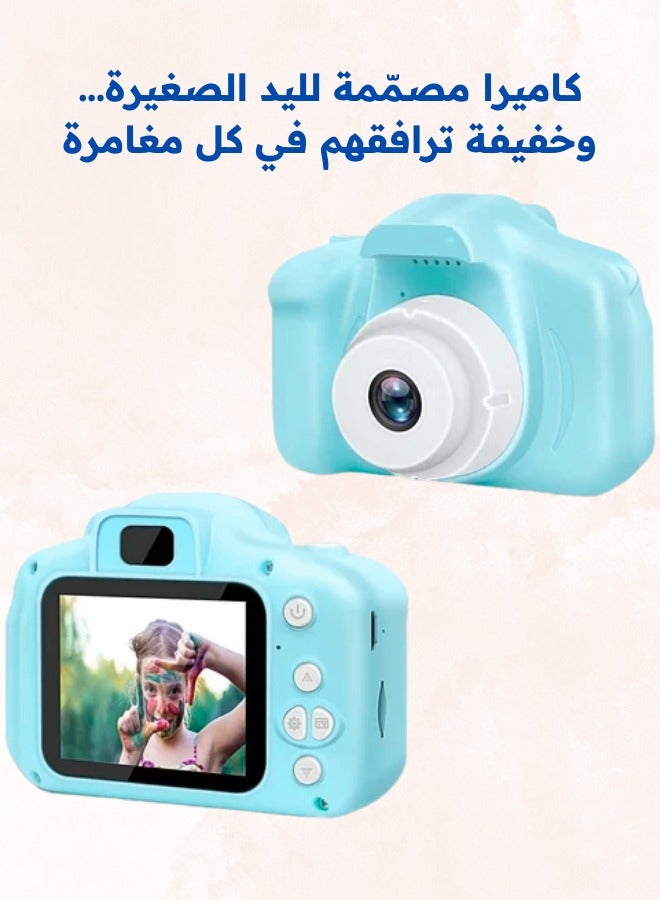 Generic Mini Children LCD 2-Inch HD Digital Camera Video Photo Recorder Kids Toy Gift Includes 16GB TF Card – Blue  - Image 2