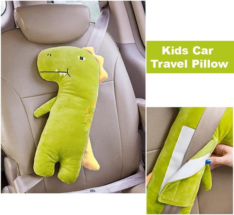 Synlark Synlark® Seatbelt Pillow for Kids, Car Pillow Seat Belt Cushion, Covers Child Seat Head Rest Support Shoulder Pad, Seat Strap Pillows Adjuster for Children Baby (Dinosaur) - Image 4