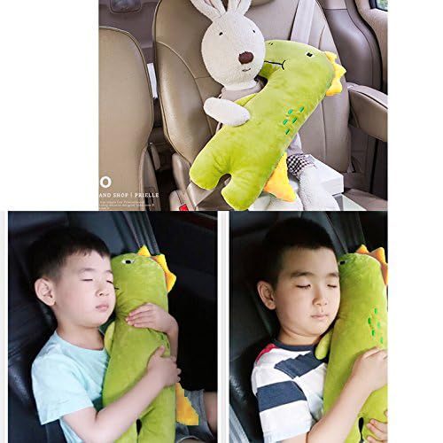 Synlark Synlark® Seatbelt Pillow for Kids, Car Pillow Seat Belt Cushion, Covers Child Seat Head Rest Support Shoulder Pad, Seat Strap Pillows Adjuster for Children Baby (Dinosaur) - Image 5