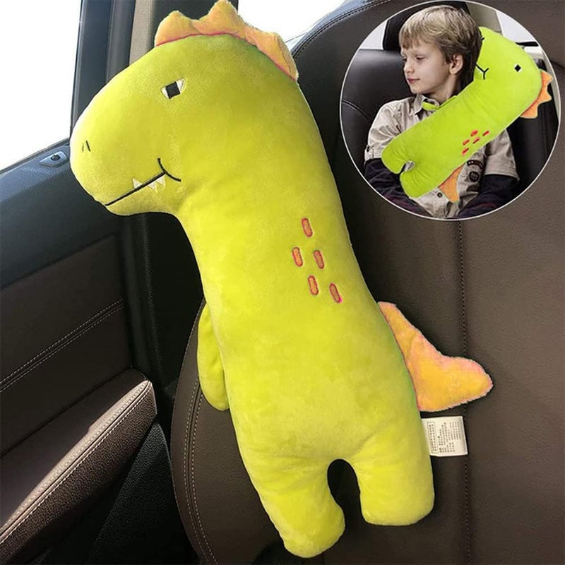 Synlark Synlark® Seatbelt Pillow for Kids, Car Pillow Seat Belt Cushion, Covers Child Seat Head Rest Support Shoulder Pad, Seat Strap Pillows Adjuster for Children Baby (Dinosaur) - Image 3