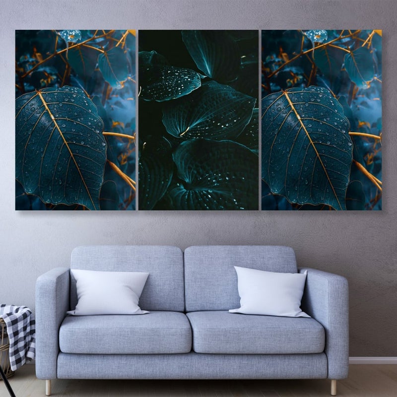 ماركتنا ثلاث لوحات قماشية مودرن مع برواز مجوف مقاس (120×60) ثلاث قطع - Image 1