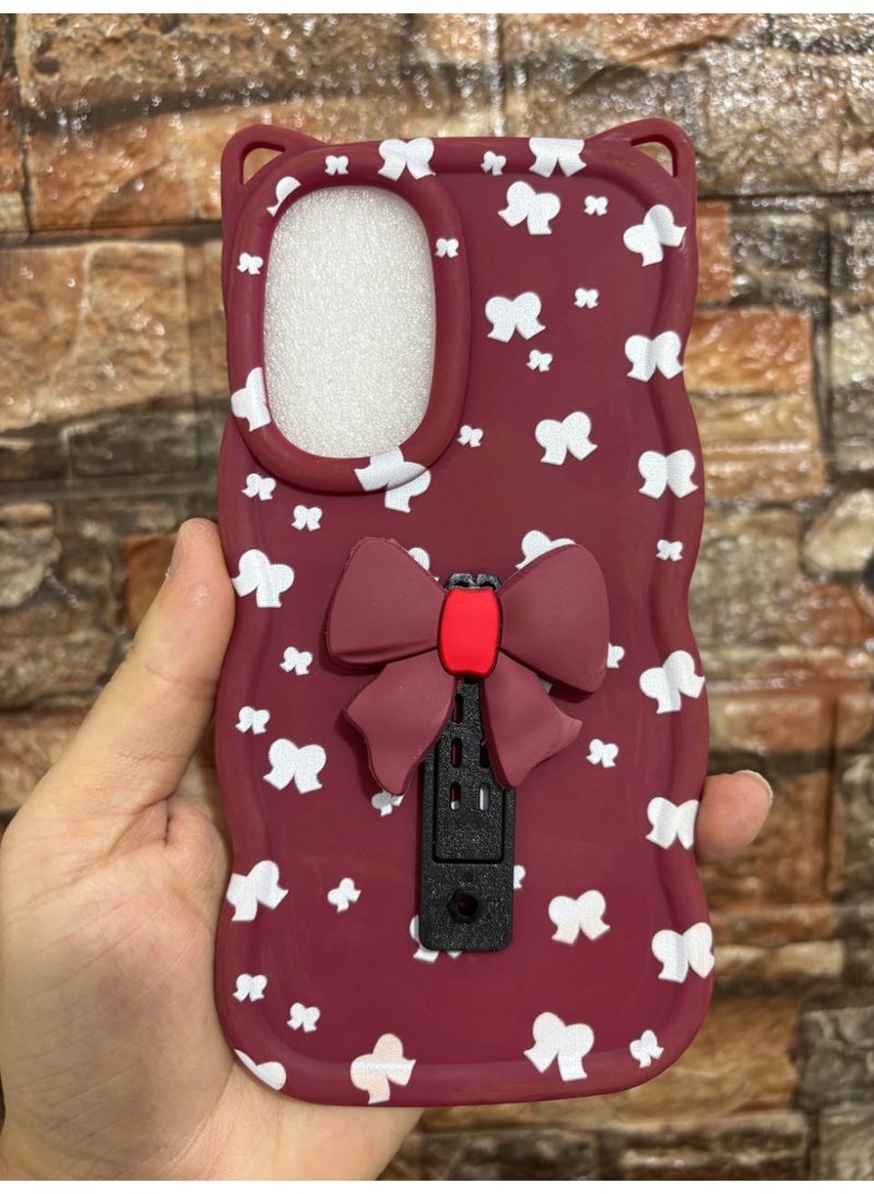 جراب خلفي مع فيونكة متوافق مع هاتف سامسونج A56 - Image 1