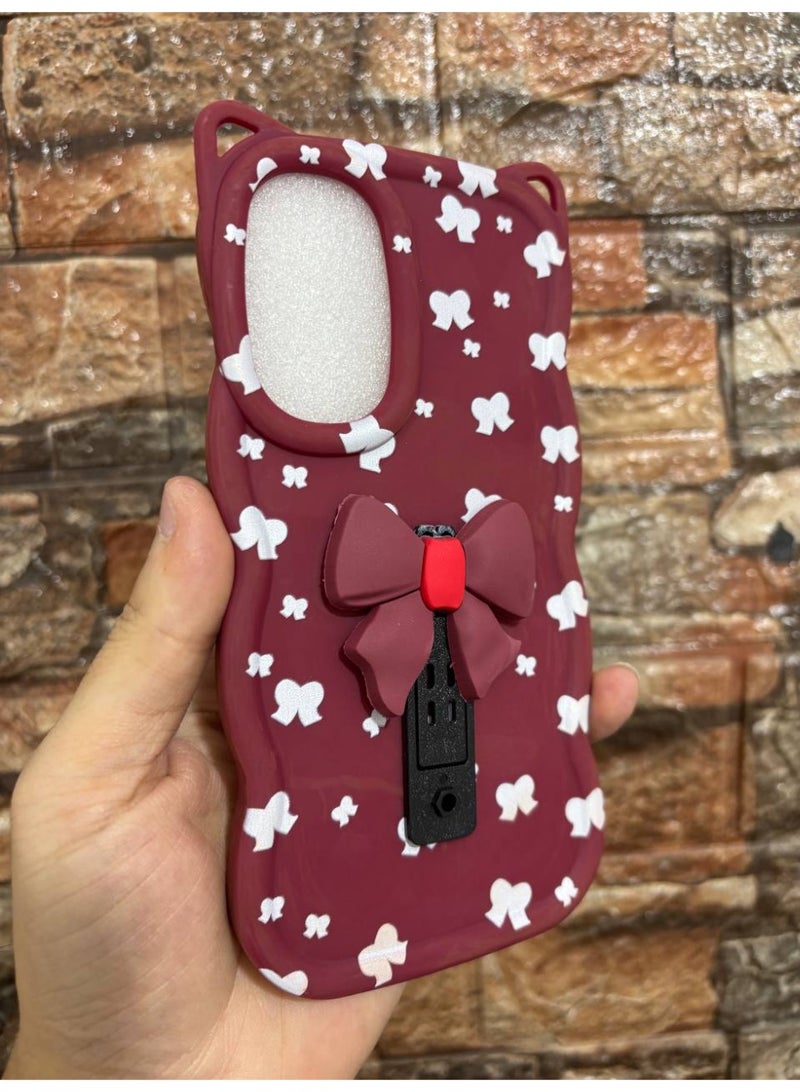 جراب خلفي مع فيونكة متوافق مع هاتف سامسونج A56 - Image 2