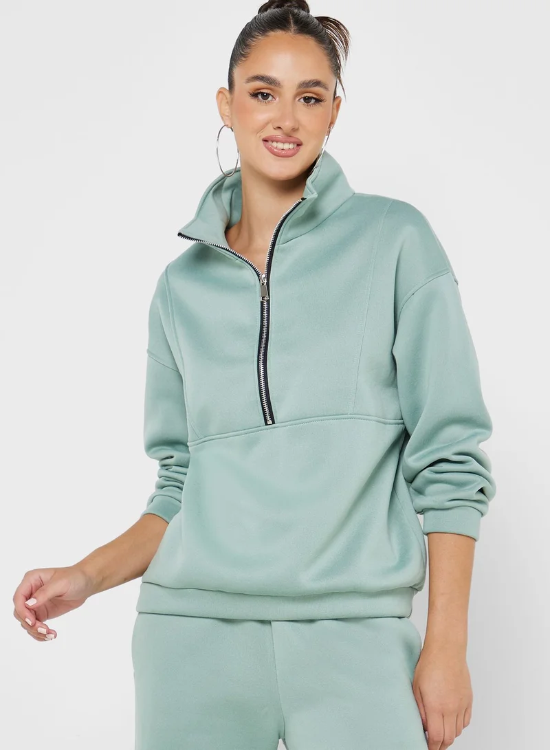 Ginger Front Zip Sweatshirt Jogger Set