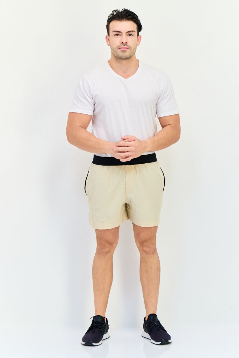 Mister Men 5 Inseam Sportswear Fit Training Shorts, Tan  - Image 4