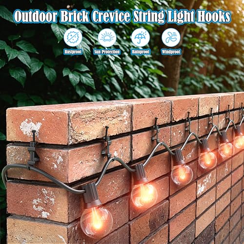 Lewufe Stainless Steel Brick Wall Clips Brick Hooks Clamp Outdoor Heavy Duty 18 to 34 Brick Hook Brick Hangers No Drill 6 Packs - Image 3