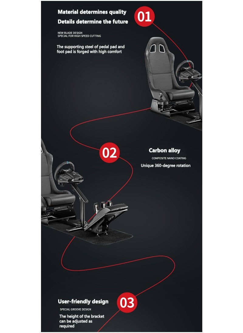 Flash Hawk - Racing Seat Gaming Chair Steering Wheel Stand for Logitech G29 Thrustmaster Xbox Playstation PS4 - Image 1