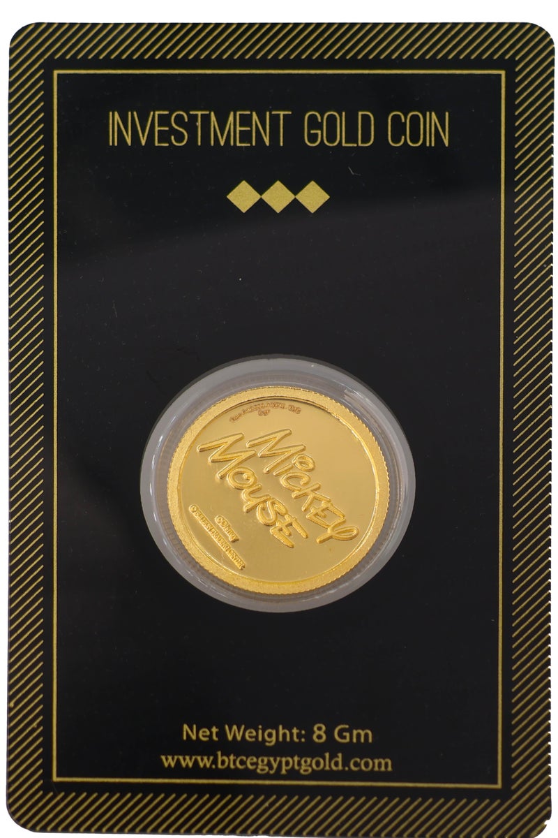 بي تي سي جنيه ذهب ميكي ماوس عيار 24 بوزن 8 غرام - Image 2