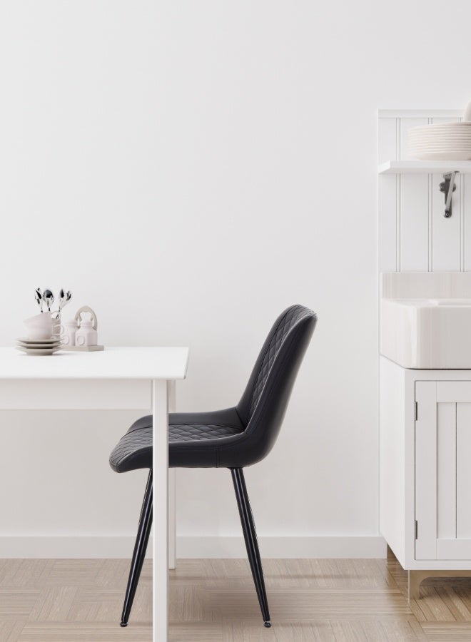 أولييرو طقم من كرسيين طعام باللون الرمادى  الغامق ‎51×57×86 سم‎ - Image 5