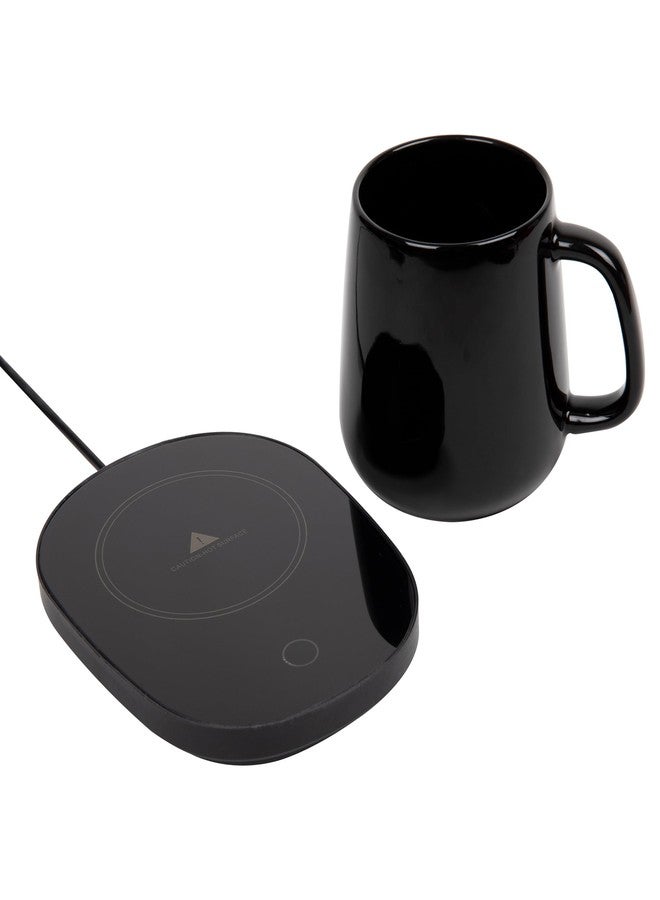 Mind Reader Coffee Warmer and Mug Set, Tea Cup Warmer, Coffee Accesories, Desk, USB Cord, 6.5" L x 4.75" W x 1" H, 2 Pcs, Black - Image 5