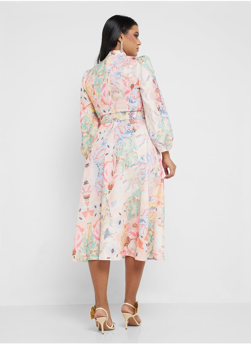 Khizana - Plus size abstract print dress - Image 1
