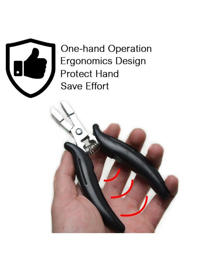 جوزلين أداة Fusion Bond Crusher لوصلات الشعر ذات الحلقات النانوية الدقيقة وأداة إزالة وصلات الشعر الاحترافية باللون الأسود (أسود) - Image 4