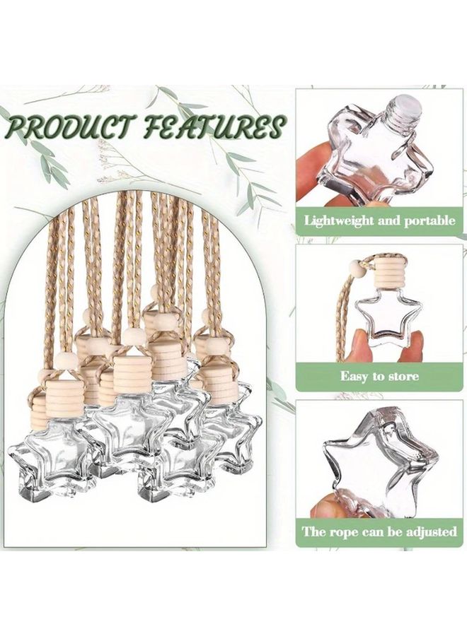 15pcs Star Shaped Car Air Freshener Diffuser Bottles Empty Essential Oil Vials - Image 4