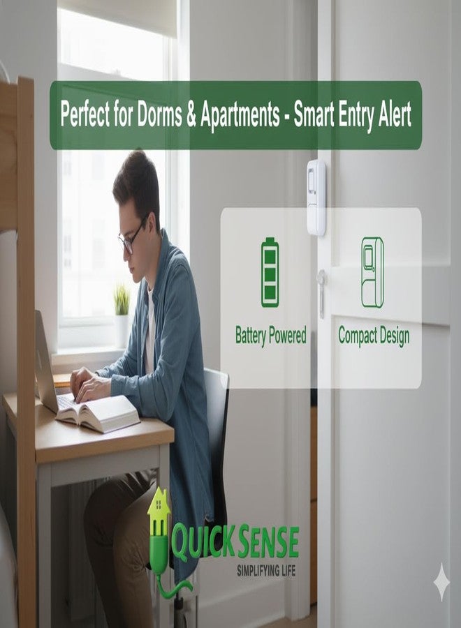 Quick Sense Door Alarm | Magnetic Sensor | 120dB Siren | Compact DIY Security for Home, Office & Dorm - Image 5