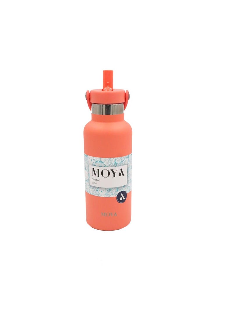 Moya "Starfish" 500ml Insulated Sustainable Water Bottle Coral - Image 3